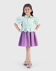 Ruffle Waist Shirt Dress