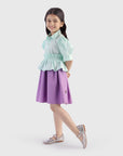 Ruffle Waist Shirt Dress
