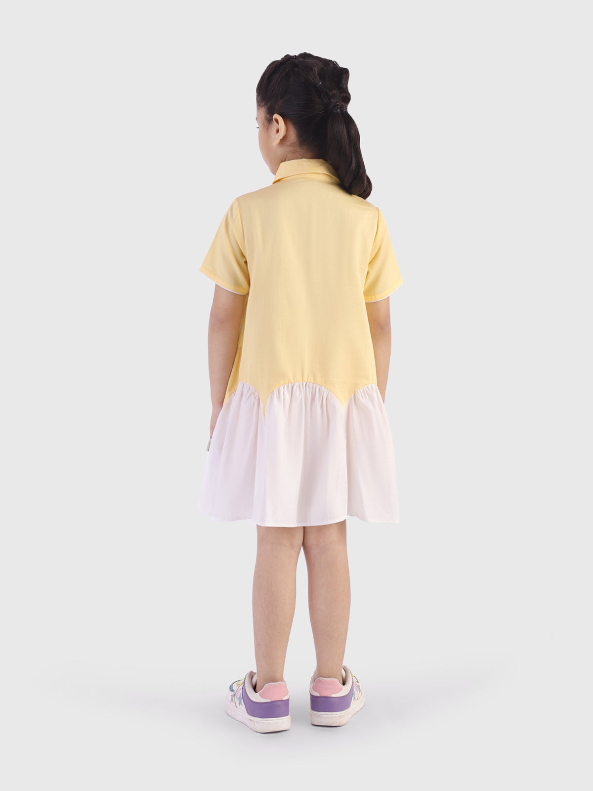 Scallop Hem A-Line Dress