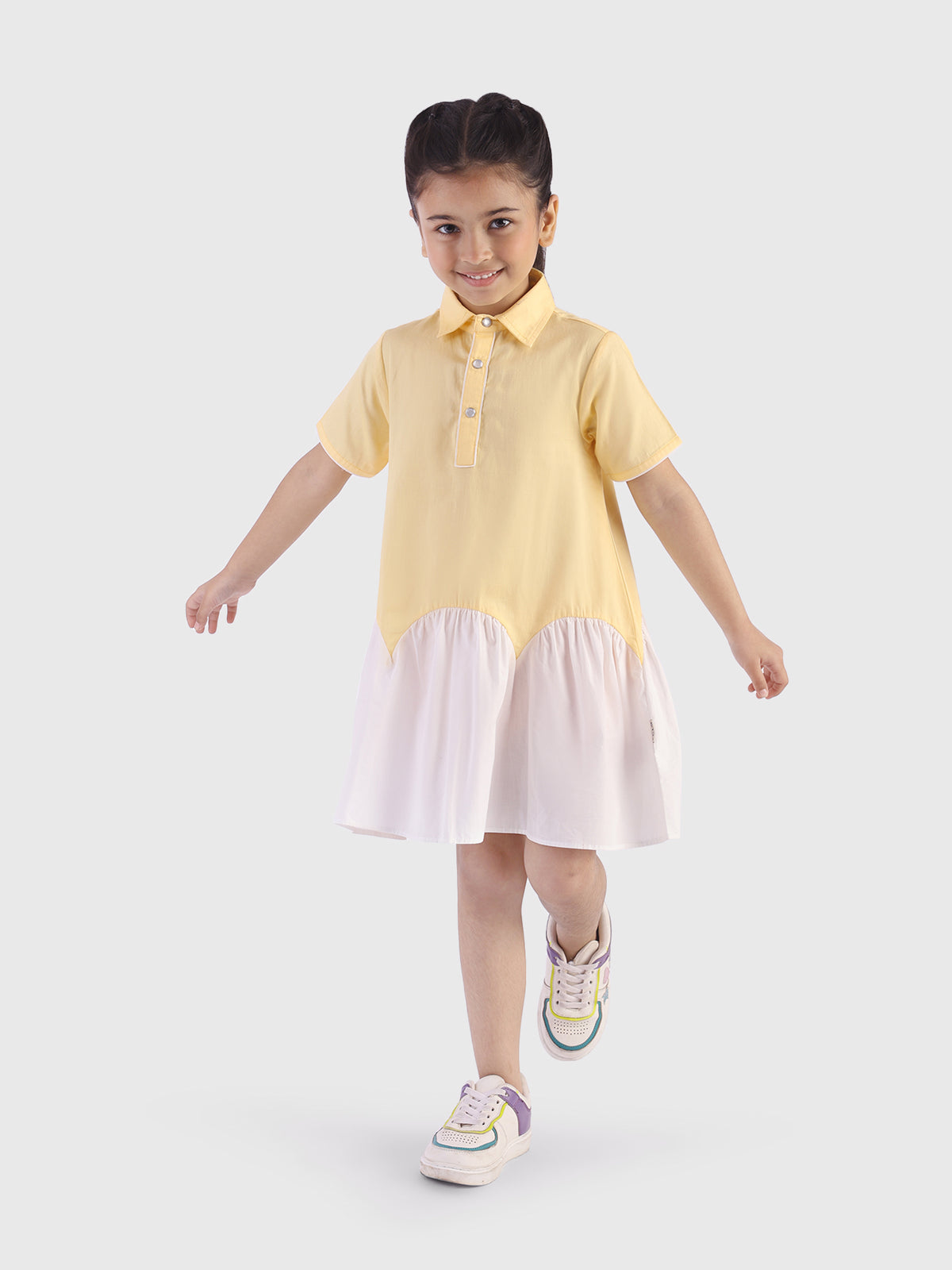 Scallop Hem A-Line Dress