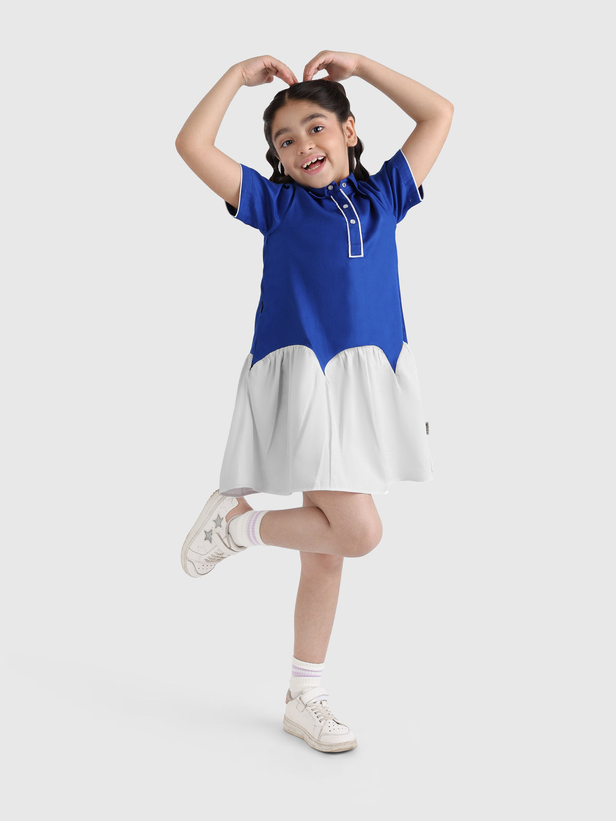 Scallop Hem A-Line Dress