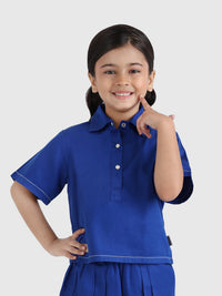 Stitch Detail Collar Top