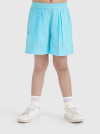 Stitch Detail Pleated Shorts