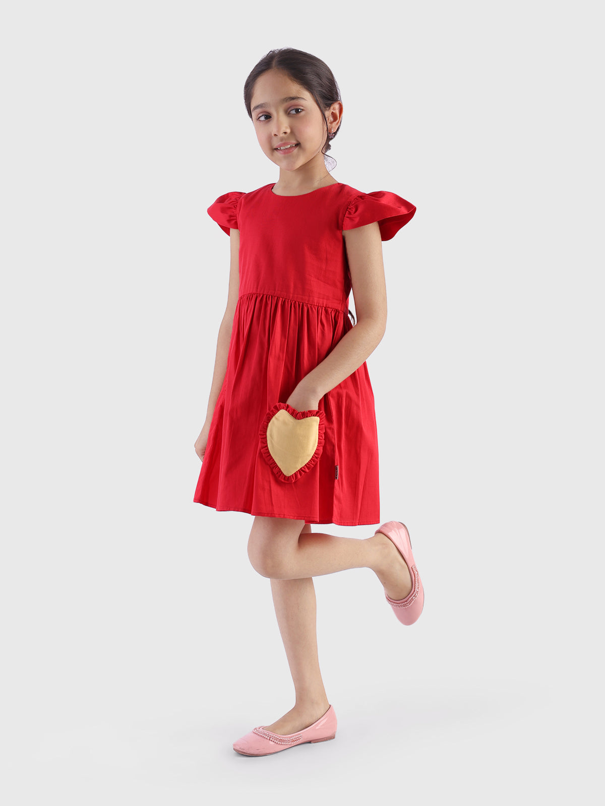 Swing Dress with Heart Detail