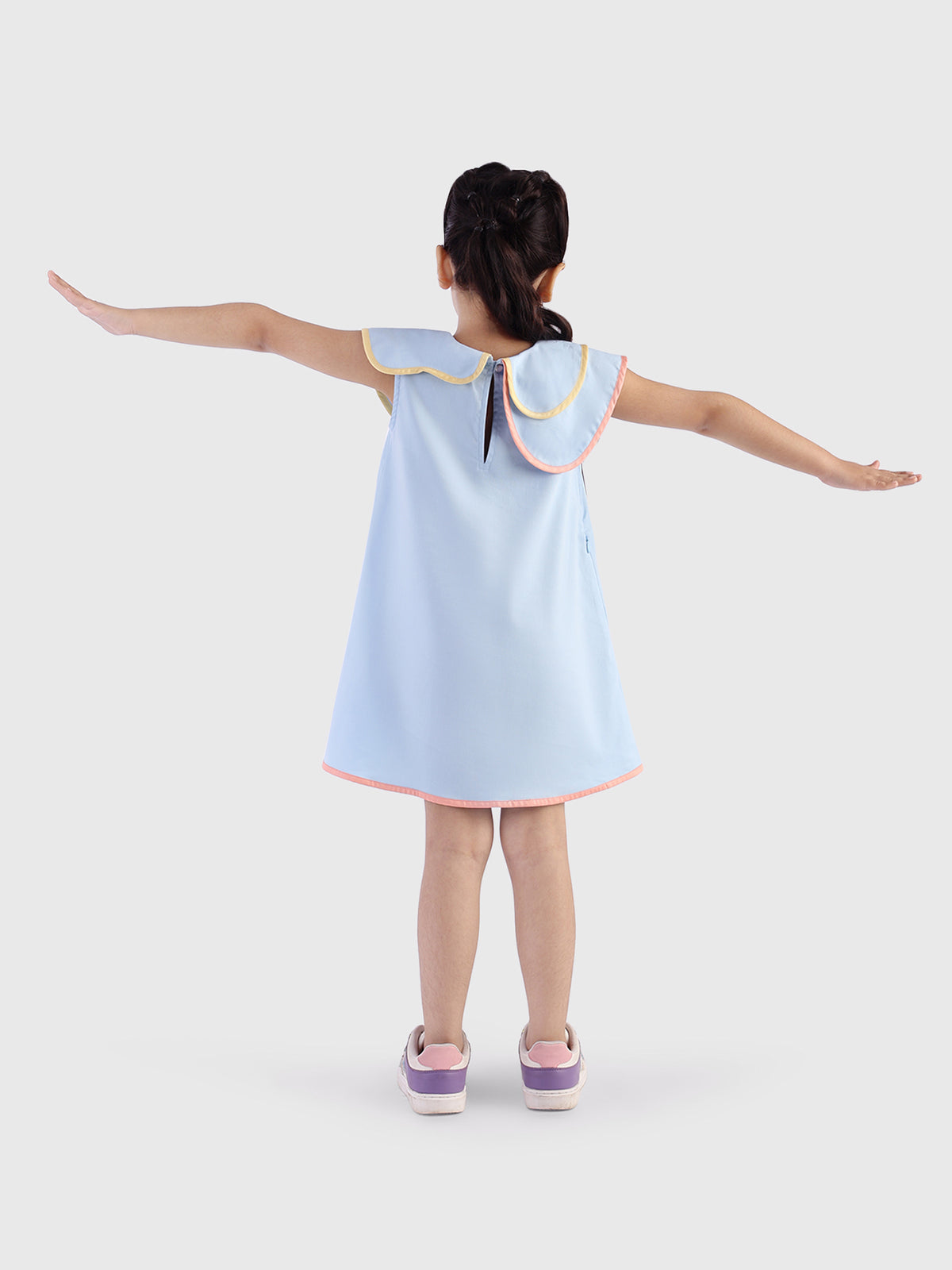 Swing Dress with Layer Collar