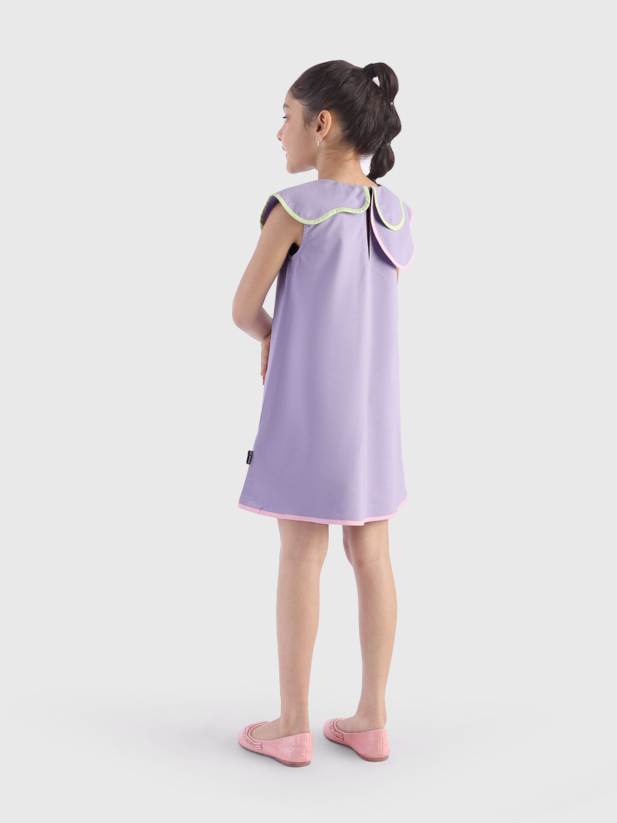 Swing Dress with Layer Collar