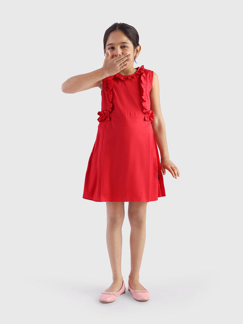 Swing Dress with Ruffle Details