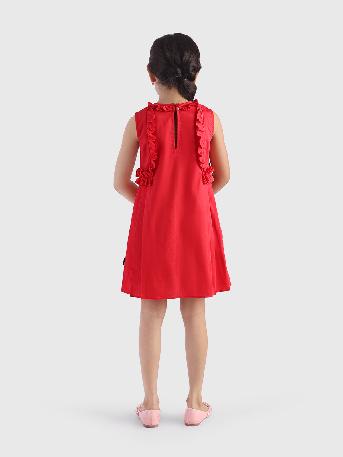 Swing Dress with Ruffle Details