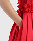 Swing Dress with Ruffle Details