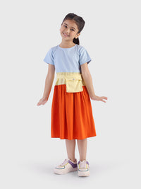 Tiered Dress with Bag