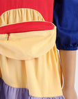 Tiered Dress with Round Bag