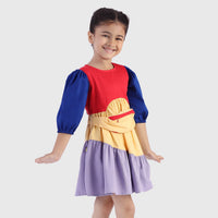 Tiered Dress with Round Bag