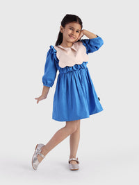 Twirl Dress with Scallop Cape