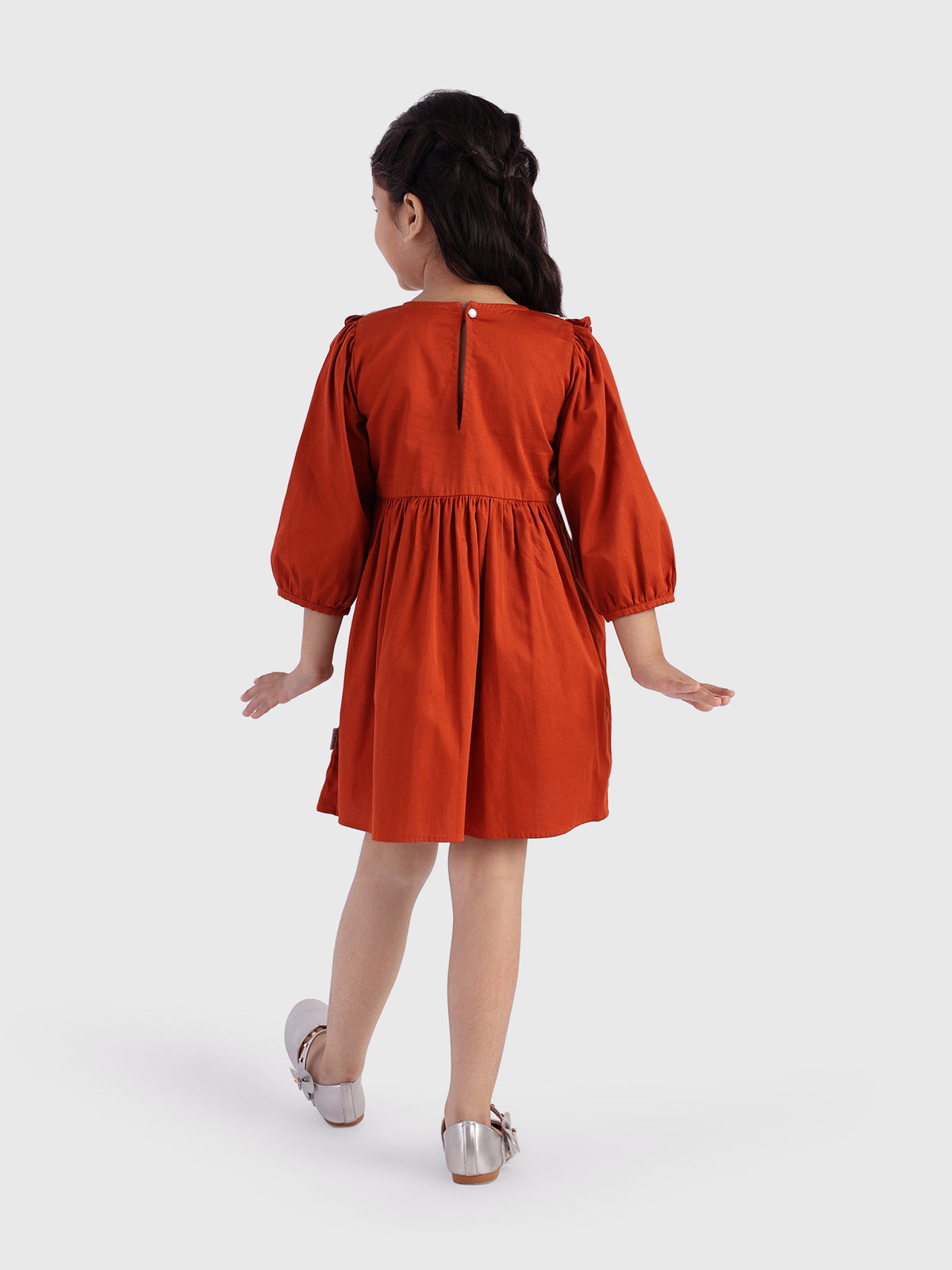 Twirl Dress with Scallop Cape