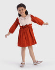 Twirl Dress with Scallop Cape