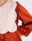 Twirl Dress with Scallop Cape