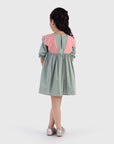 Twirl Dress with Scallop Collar