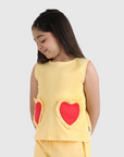Ruffle Heart Pocket Top